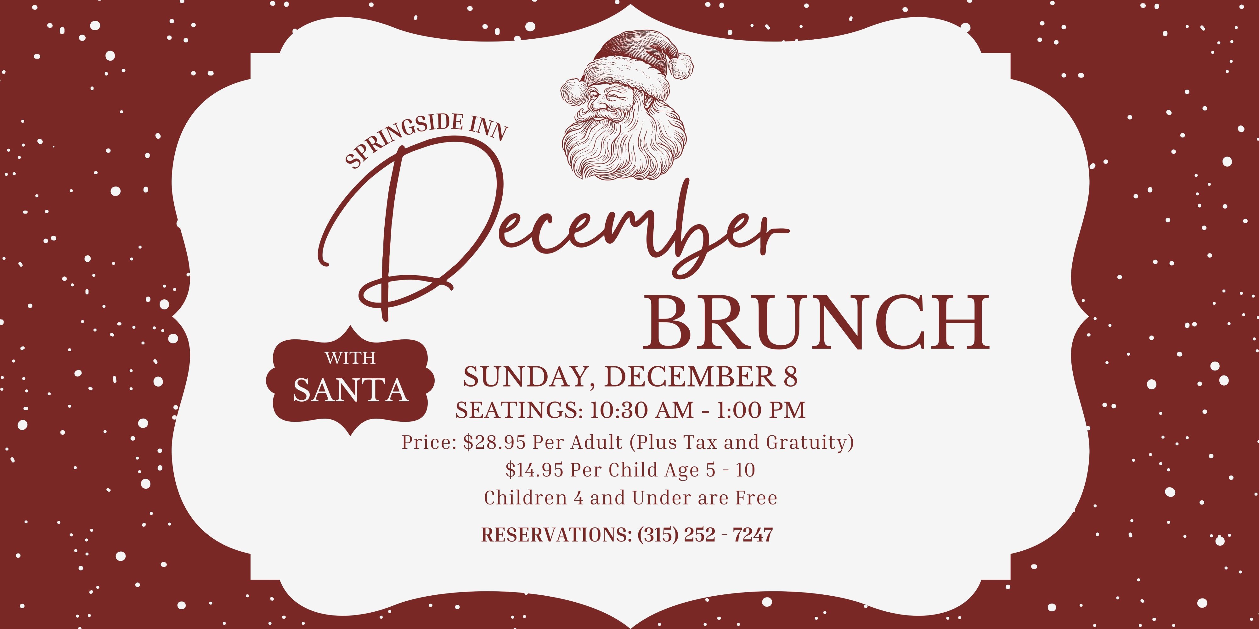 december brunch with Santa banner