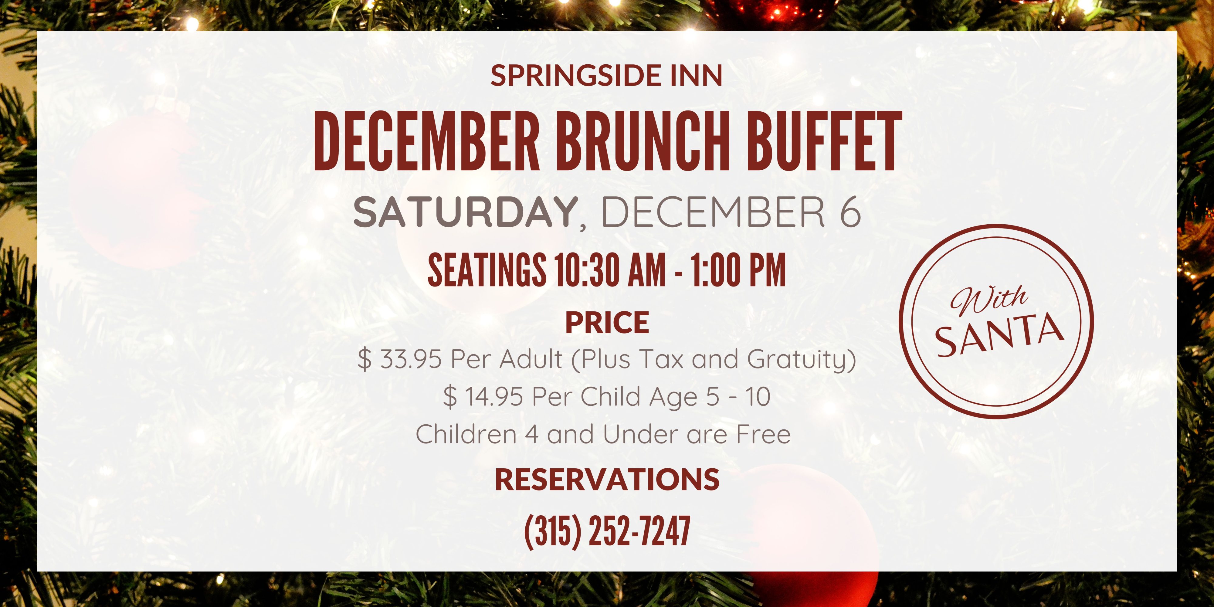 December Brunch Buffet with Santa Banner.. ED