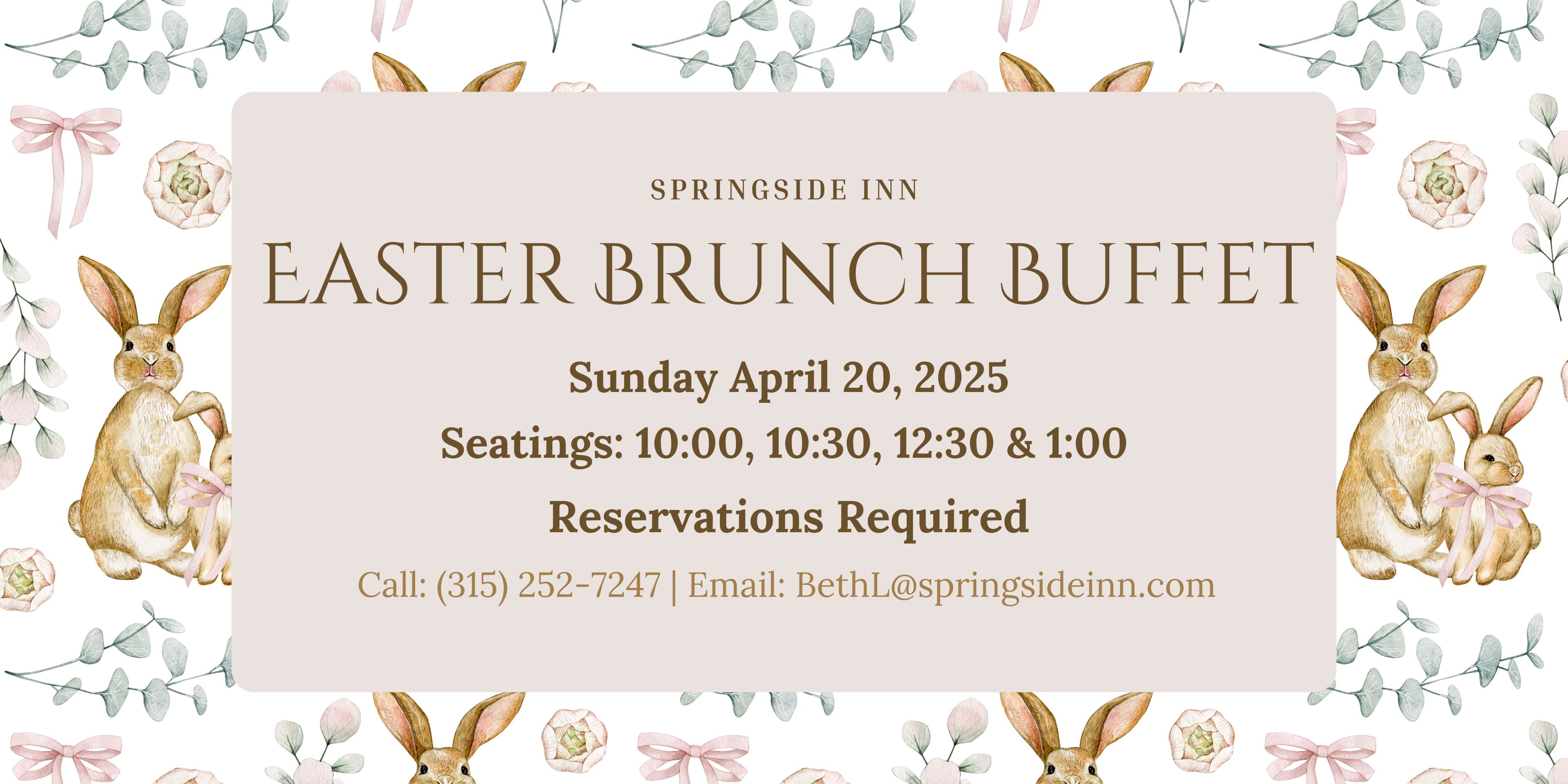 enjoy an easter brunch buffet in central new york at springside inn