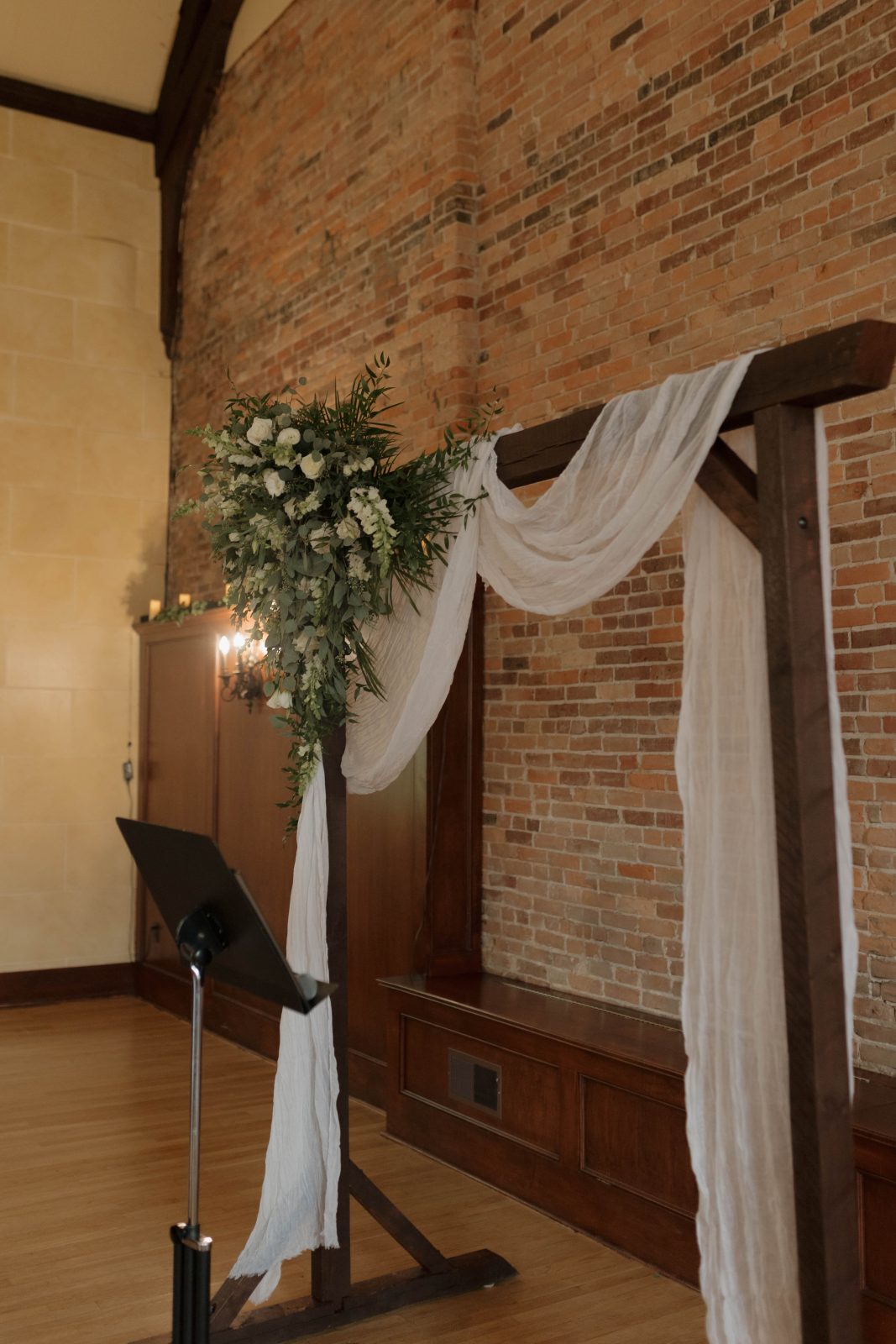 Wedding arch at the point - a private event venue belonging to the springside inn